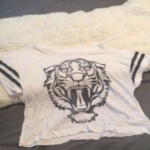 Express Tiger Crop Top